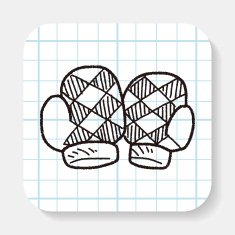 winter gloves doodle N3