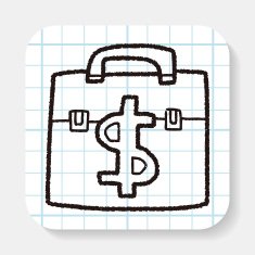 briefcase doodle drawing