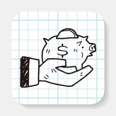 doodle pig money bank N4