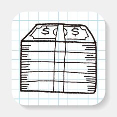 money bill doodle drawing