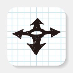 GPS arrow doodle