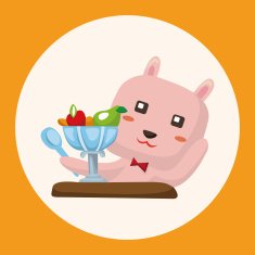 animal rabbit having afternoon tea theme elements N2