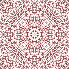 Mehndi henna design seamless pattern