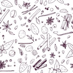 seamless pattern with spices