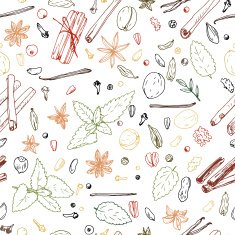 seamless pattern with spices N2