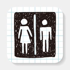 man and woman doodle