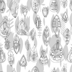 Seamless floral retro background pattern in vector Henna paisle N3
