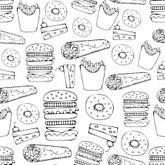 fast food seamless pattern N10