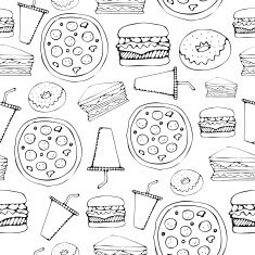 fast food seamless pattern N11