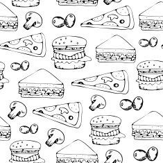 fast food seamless pattern N13