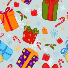 Pattern Hand drawn illustration - Magic gifts