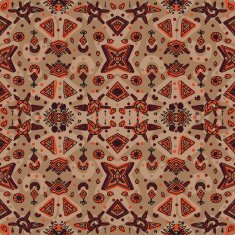 Ethnic abstract hand-drawn seamless pattern Colorful and ragged