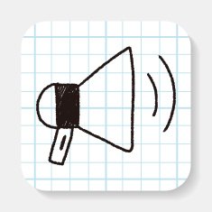 loudspeaker doodle drawing
