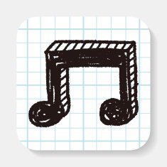 music note doodle drawing