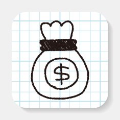 money bag doodle drawing N2