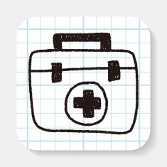medical box doodle drawing N15