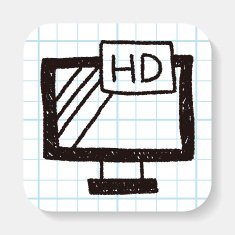television doodle drawing