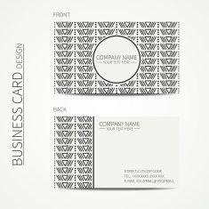 Geometric business card template with hipster triangle Calling card