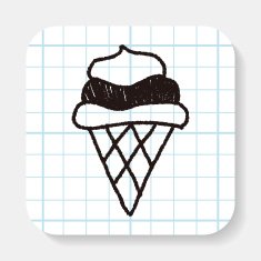 ice cream doodle drawing N4