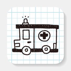 ambulance doodle drawing