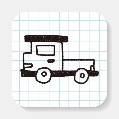 truck doodle drawing