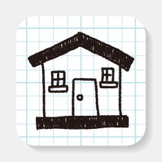 house doodle drawing