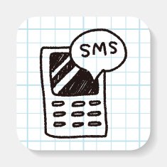 cell phone message doodle drawing N3