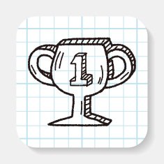 Trophy doodle drawing N2