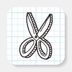 scissors doodle drawing