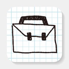 suitcase doodle drawing