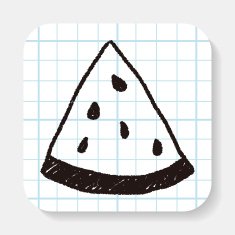 watermelon doodle drawing