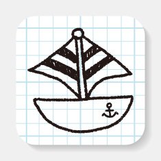 boat doodle drawing