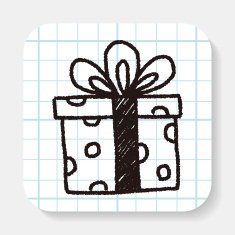 birthday presents doodle drawing N2