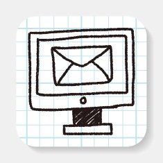 computer mail doodle drawing