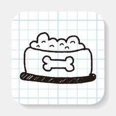 dog food doodle drawing