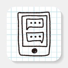 cell phone doodle drawing