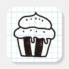 cupcake doodle drawing