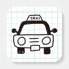 taxi doodle drawing