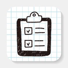 paper checking list doodle drawing