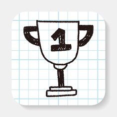 Trophy doodle drawing N3