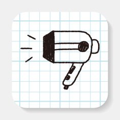 Hair dryer doodle drawing