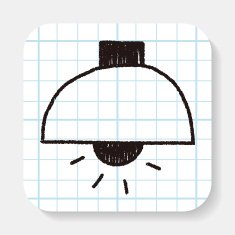 lamp doodle drawing