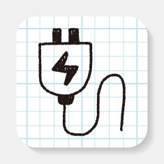 plug doodle drawing