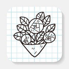 rose flower doodle