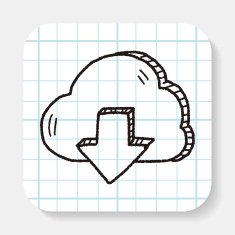 internet cloud doodle drawing N12
