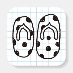 flip flop doodle drawing