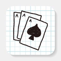 playcard doodle drawing