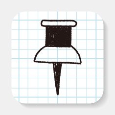 push pin doodle drawing
