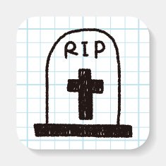 grave doodle drawing