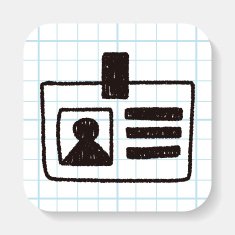 Identity card doodle drawing N2